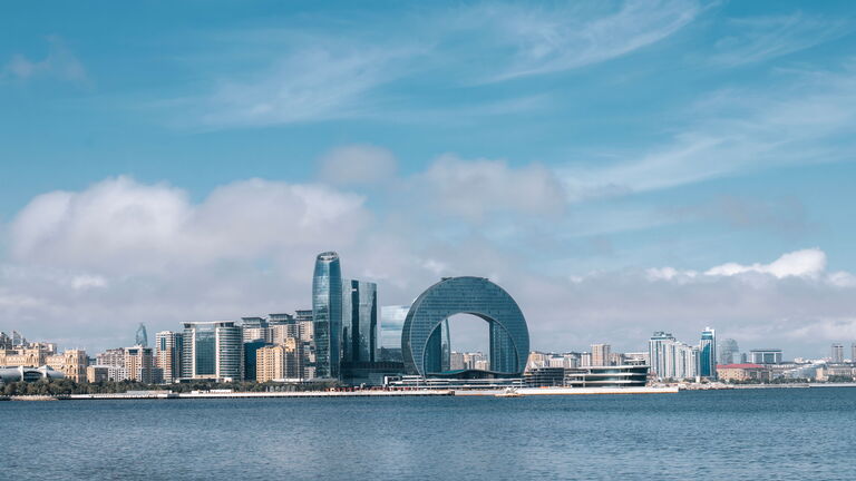 Altstadt Baku und Feuerphänomene